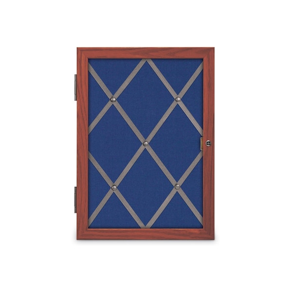 Sliding Door 8" Wood Framed Display Case, UVDC1650-OAK-BLACK